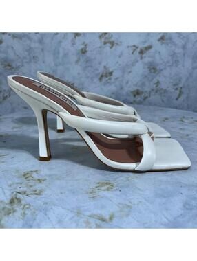 Gianni Bini Women's Size 9.5M Shoes White Strappy Fashion Event Wedding Heels